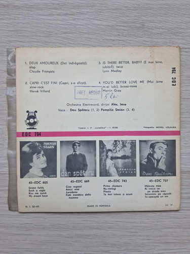 Pompilia Stoian, Dan Spataru, Orchestra Electrecord, Alexandru Imre - Pompilia Stoian si Dan Spataru