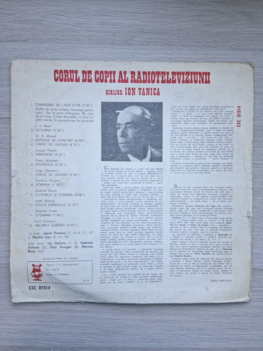 Corul de copii al Radioteleviziunii Romane, Ion Vanica, Lia Golianu - Corul de copii al Radioteleviziunii