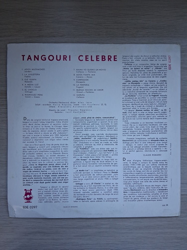 Orchestra Electrecord, Alexandru Imre - Tangouri celebre