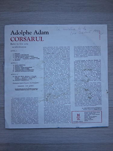 Orchestra Operei Romane din Timisoara, Ion Iancu - Corsarul (Adolphe Adam)