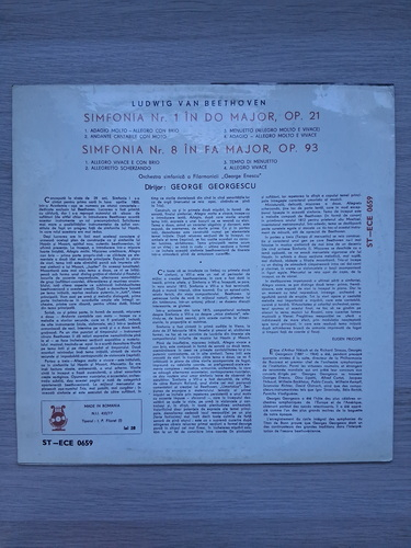 Orchestra simfonica a Filarmonicii George Enescu, George Georgescu - Simfonia nr. 1 in Do major, op. 21. Simfonia nr. 8 in Fa major, op. 93 (Ludwig van Beethoven)
