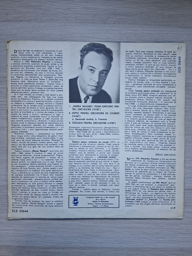 Orchestra simfonica a Filarmonicii George Enescu, Orchestra simfonica a Radioteleviziunii, Nicolae Boboc, Iosif Conta - Marea Neagra. Poem simfonic pentru orchestra (Alexandru Pascanu)
