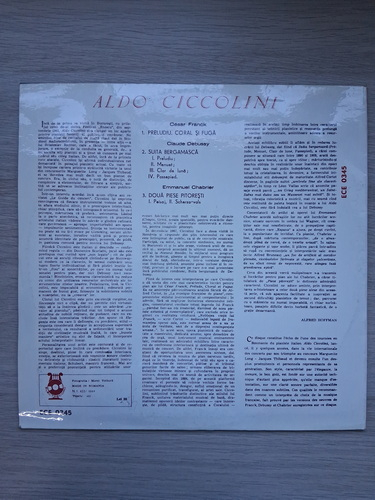 Aldo Ciccolini - Preludiu, coral si fuga. Suita bergamasca. Doua piese pitoresti (Cesar Franck, Claude Debussy, Emmanuel Chabrier)