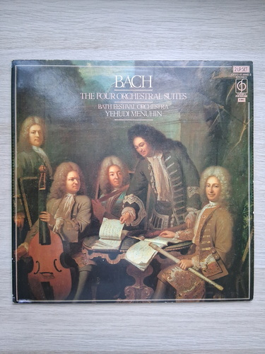 Bath Festival Orchestra, Yehudi Menuhin - The four orchestral suites. Suite nr. 1 in Do major, BWV 1066. Suite nr. 2 in Si minor, BWV 1067. Suite nr. 3 in Re major, BWV 1068. Suite nr. 4 in Re major, BWV 1069 (Johann Sebastian Bach, 2 viniluri)
