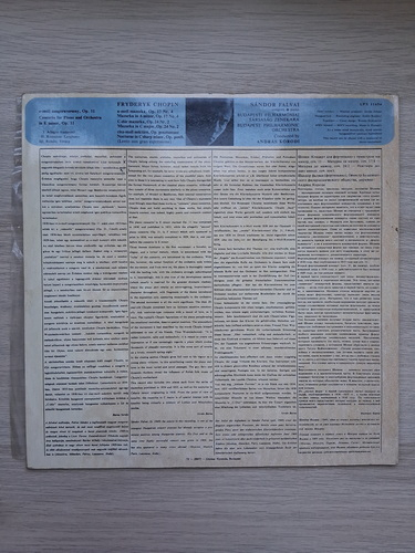 Budapest Philharmonic Orchestra, Andras Korodi - Piano concerto in Mi minor, op. 11. Mazurkas in La minor, op. 17 nr. 4 si Do major, op. 24 nr. 2. Nocturne in Do diez minor, op. posth. (Frederic Chopin)