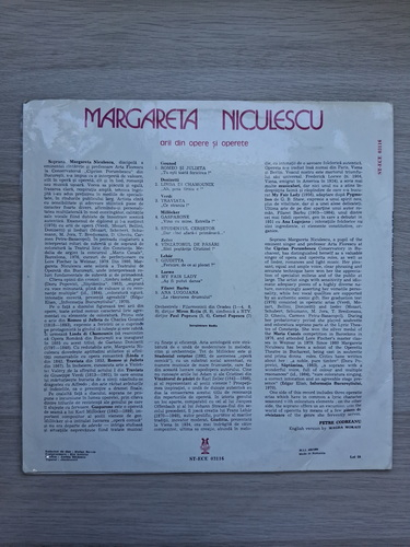 Orchestra Simfonica a Filarmonicii din Oradea, Orchestra simfonica a Radioteleviziunii Romane, Orchestra Cornel Popescu, Paul Popescu, Margareta Niculescu - Arii din opere si operete