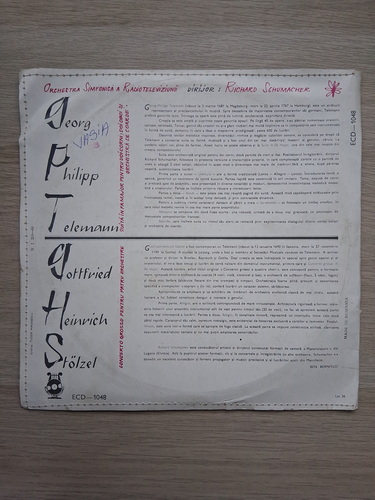 Orchestra simfonica a Radioteleviziunii Romane, Richard Schumacher - Suita in Fa major pentru doi corni, doi oboi si orchestra de coarde. Concerto grosso pentru patru orchestre (Georg Philipp Telemann, Gottfried Heinrich Stolzel)