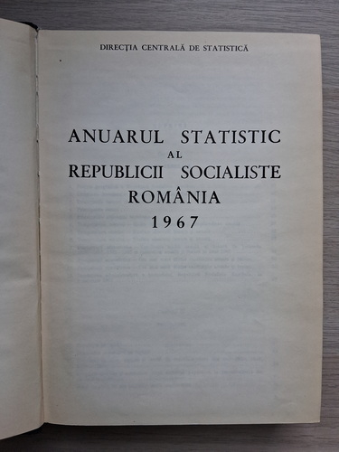 Anuarul statistic al Republicii Socialiste Romania 1967
