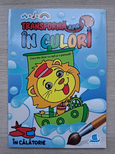 Transforma apa in culori. In calatorie (carte de colorat)