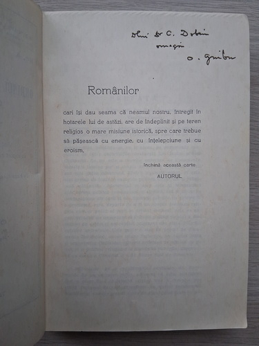 Onisifor Ghibu - Ordinul Franciscanilor Conventuali (Minoritii) din Transilvania (volumul 1, cu autograful si dedicatia autorului,1938)