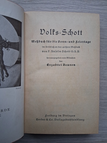 Volks-Schott. Messbuch fur die Sonn und Feiertage (1939)