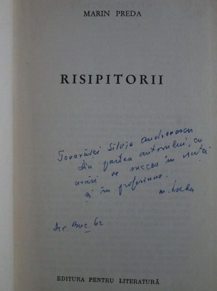 Anticariat: Marin Preda - Risipitorii (cu autograful autorului)