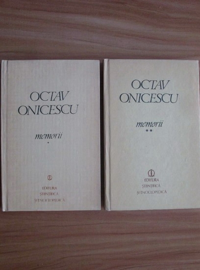 Anticariat: Octav Onicescu - Memorii (2 volume)