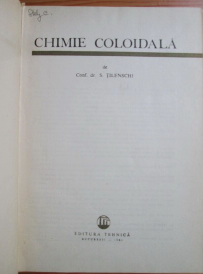 S. Tilenschi - Chimie coloidala