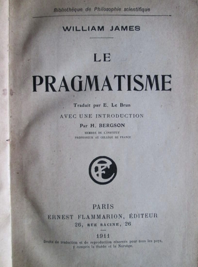 William James - Le pragmatisme (1911)