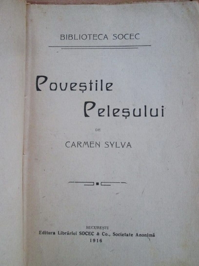 Carmen Silva - Povestile Pelesului (1916)