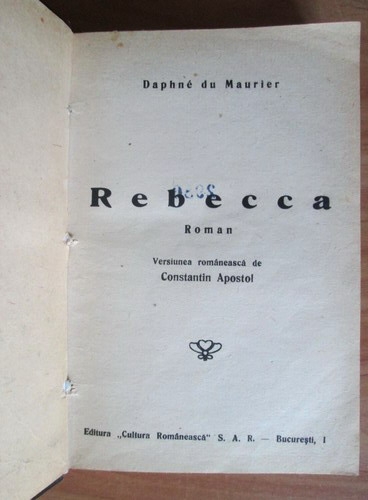 Daphne du Maurier - Rebecca (editie veche)