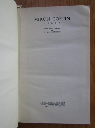 Miron Costin - Opere (2 volume)