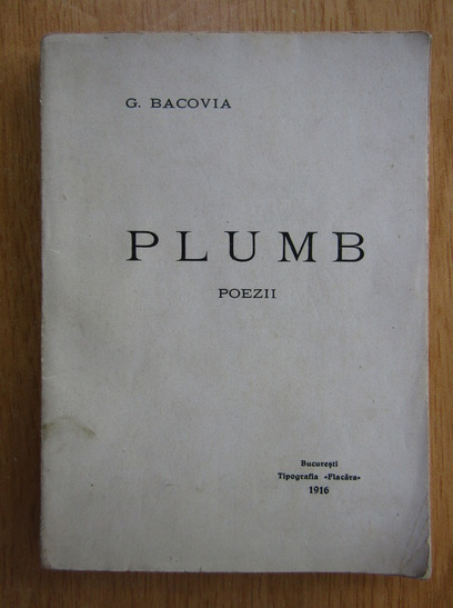 Anticariat: George Bacovia - Plumb. Poezii (Editie Princeps, 1916)
