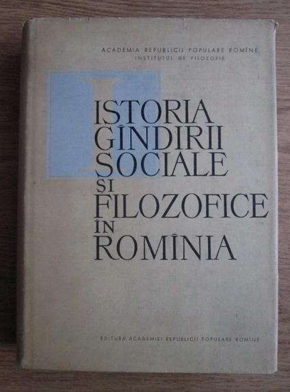 Anticariat: C.I. Gulian - Istoria gandirii sociale si filozofice in Romania