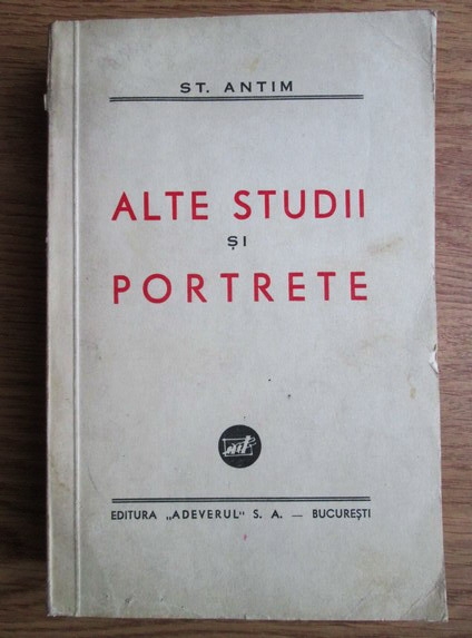 Anticariat: St. Antim - Alte studii si portrete (1939)