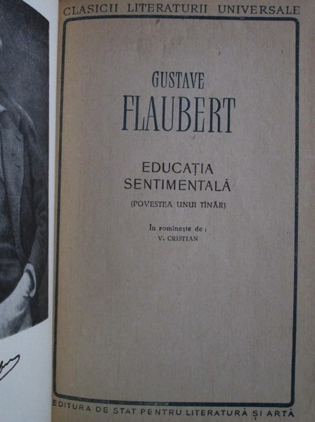 Gustave Flaubert - Educatia sentimentala (coperti cartonate)