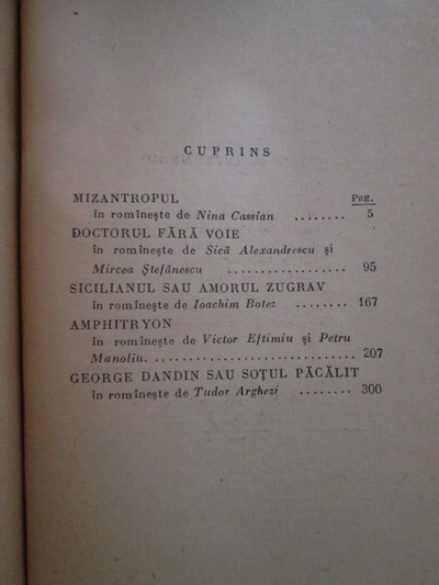 Moliere - Opere (volumele 1, 2, 3)