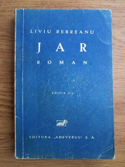 Anticariat: Liviu Rebreanu - Jar (1934)