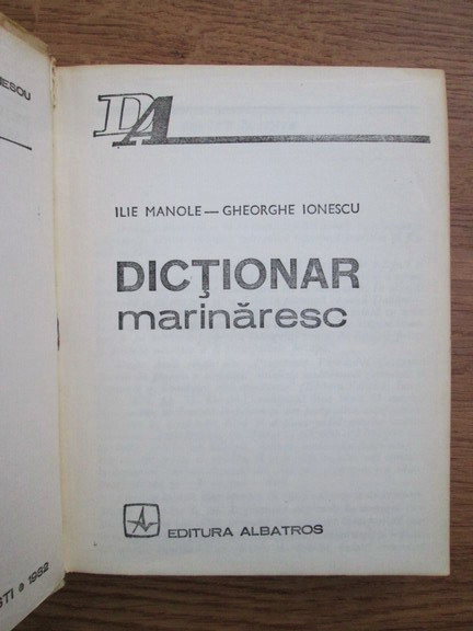 Ilie manole, Gheorghe Ionescu - Dictionar marinaresc