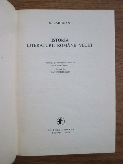 N. Cartojan - Istoria literaturii romane vechi