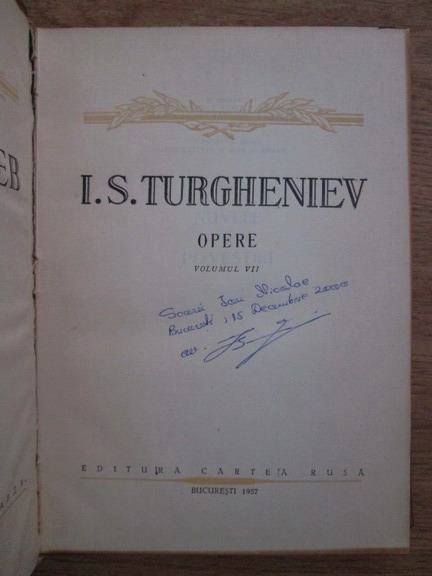 I. S. Turgheniev - Opere (volumul 7)