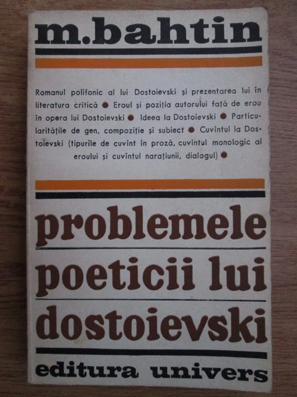 Anticariat: M. Bahtin - Problemele poeticii lui Dostoievski