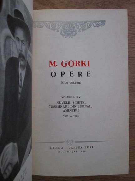 Maxim Gorki - Opere (volumul 15)