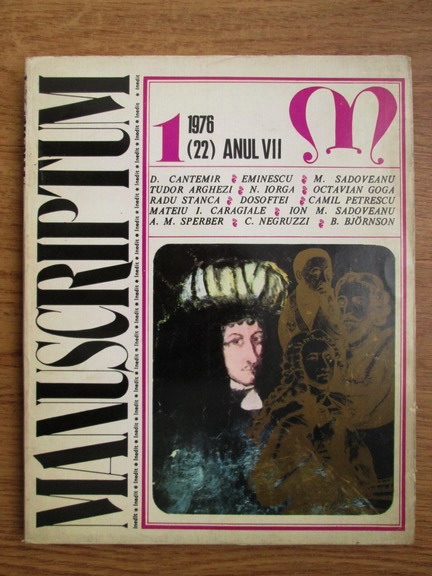 Anticariat: Revista Manuscriptum (nr. 1, 1976) 