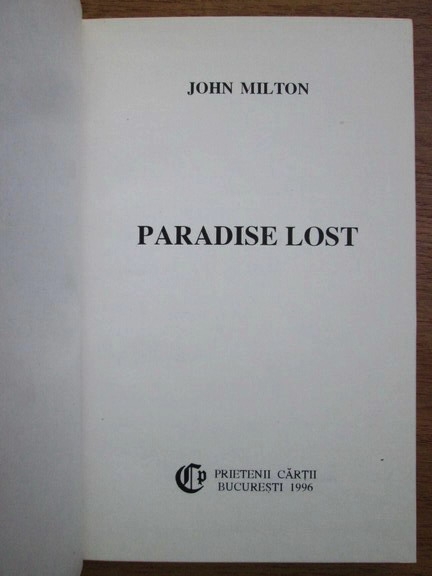 John Milton - Paradise lost