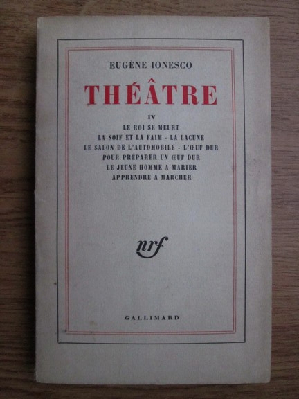 Anticariat: Eugene Ionesco - Theatre (volumul 4)