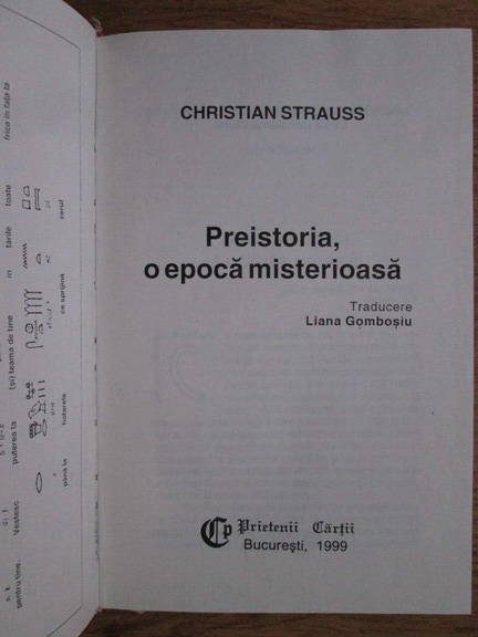 Christian Strauss - Preistoria, o epoca misterioasa