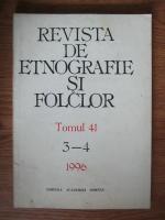 Revista de etnografie si folclor (tomul 41, nr. 3-4, 1996)