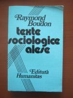 Raymond Boudon - Texte sociologice alese