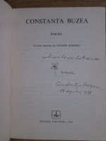 Constanta Buzea - Poeme (cu autograful autoarei)