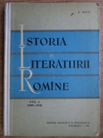 Dumitru Micu - Istoria literaturii romane (volumul 1, 1900-1918)