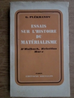 G. Plekhanov - Essais sur l'histoire du materialisme