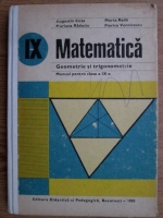 Augustin Cota - Matematica. Manual pentru clasa a IX-a. Geometrie si trigonometrie