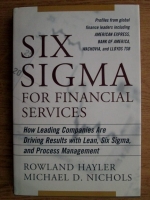 Rowland Hayler - Six sigma for financial services