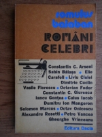 Anticariat: Romulus Balaban - Romani celebri