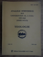 Analele stiintifice ale Universitatii Al. I. Cuza din Iasi (serie noua). Teologie. Tom III, 1995-1996