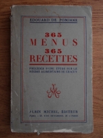 Edouard de Pomiane - 365 menus 365 recettes