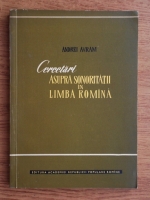 Andrei Avram - Cercetari asupra sonoritatii in limba romana