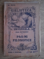 Anticariat: I. Petrovici - Pagini filosofice (1920)