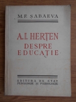 A. I. Herten - Despre educatie